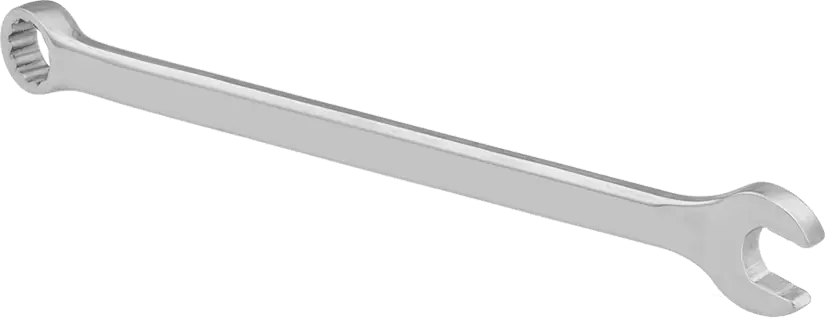 McMaster 56255A32 Polished Chrome-Plated Combination Wrench, with 12-Point Openings, 7/16" Size, 7-1/4" Overall Length