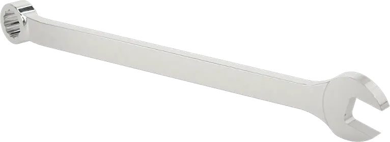McMaster 56255A33 Polished Chrome-Plated Combination Wrench, with 12-Point Openings, 1/2" Size, 8" Overall Length