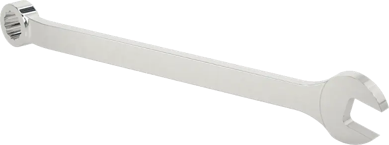 McMaster 56255A34 Polished Chrome-Plated Combination Wrench, with 12-Point Openings, 9/16" Size, 8-3/4" Overall Length