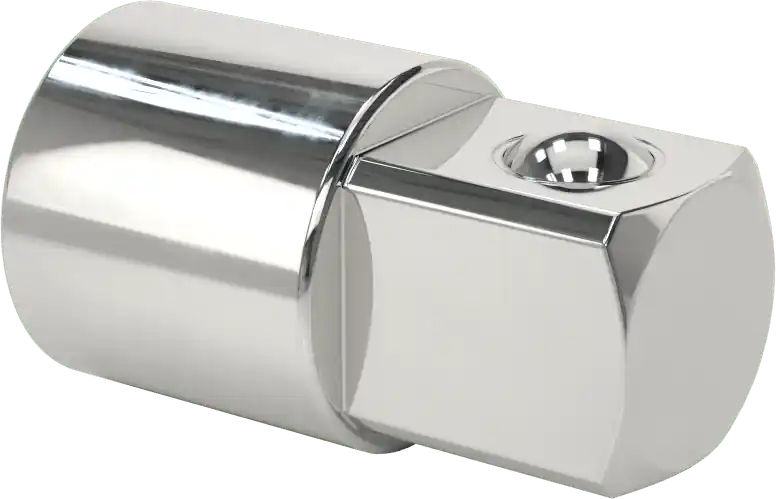 McMaster 5524A13 3/4" Female x 1" Male Square Drive Adapter, Chrome Plated