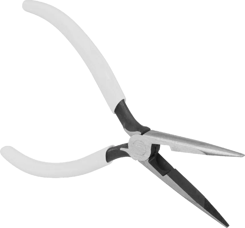 McMaster 5614A4 Long-Nose Pliers with Standard Nose, Flat Jaw and Cushion Grip, 7-1/4" Overall Length, 3/32" Tip Thickness