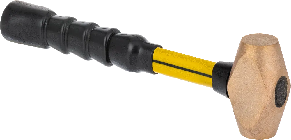 McMaster 6088A34 Brass Face Mallet, with Fiberglass Handle, 2-1/2 lbs. Head Weight