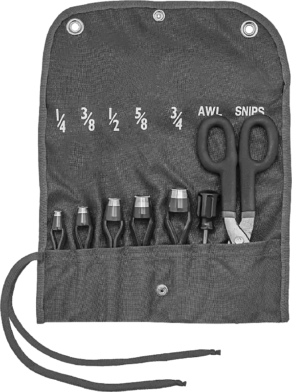 McMaster 3491A11 Hammer-Driven Hole Punch Set, 5 Punches