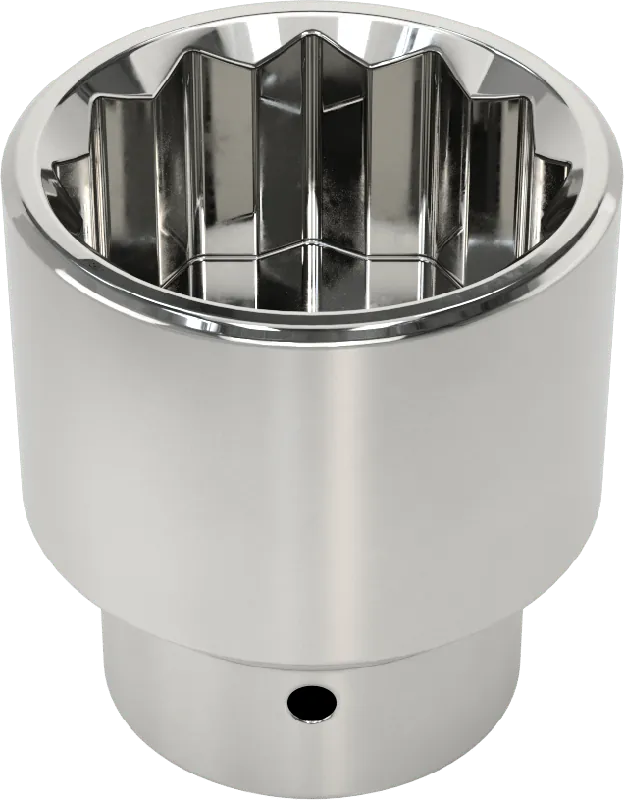McMaster 5546A23 Chrome-Plated 12-Point Socket, 1" Square Drive, 2-3/16" Size, 3-5/16" Overall Length