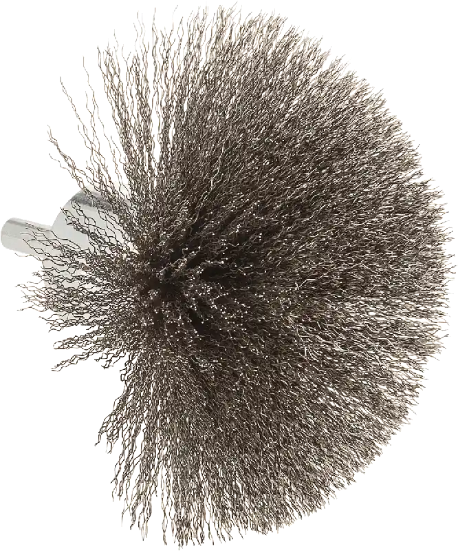 McMaster 4884A41 End Brush with Shank, for Closed-End Holes, 4" Brush Diameter with Stainless Steel Bristles