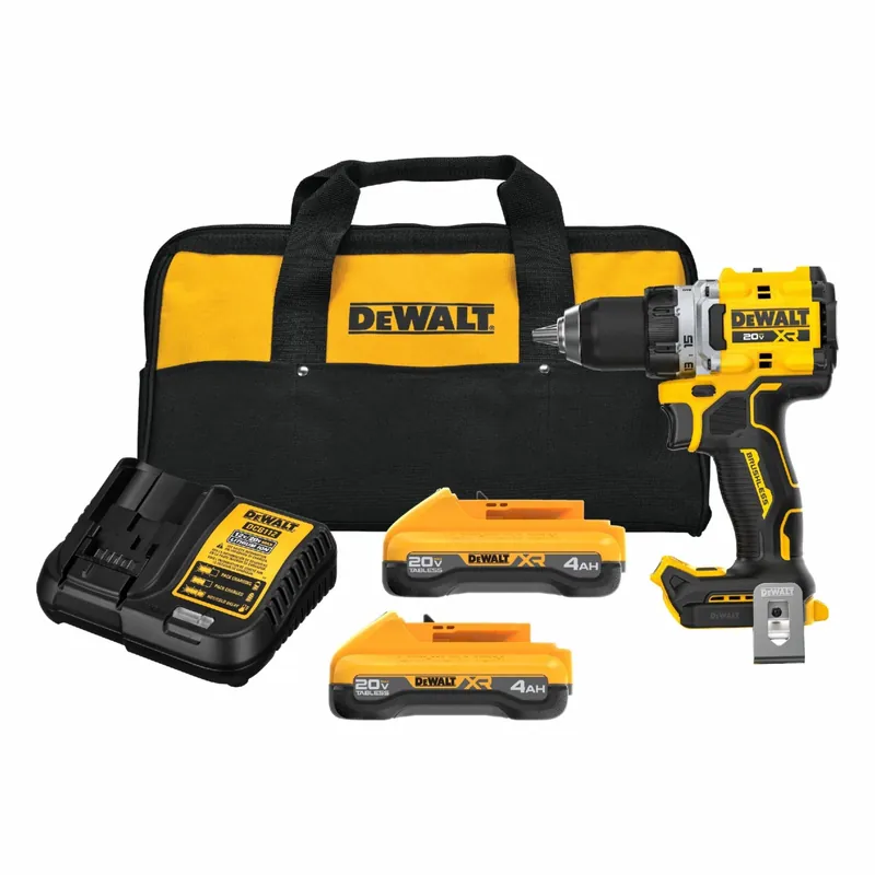 Dewalt DCD801QQ2 20V MAX XR Drill Driver Kit, Premium, 1/2 in Chuck, 2,000 RPM Max