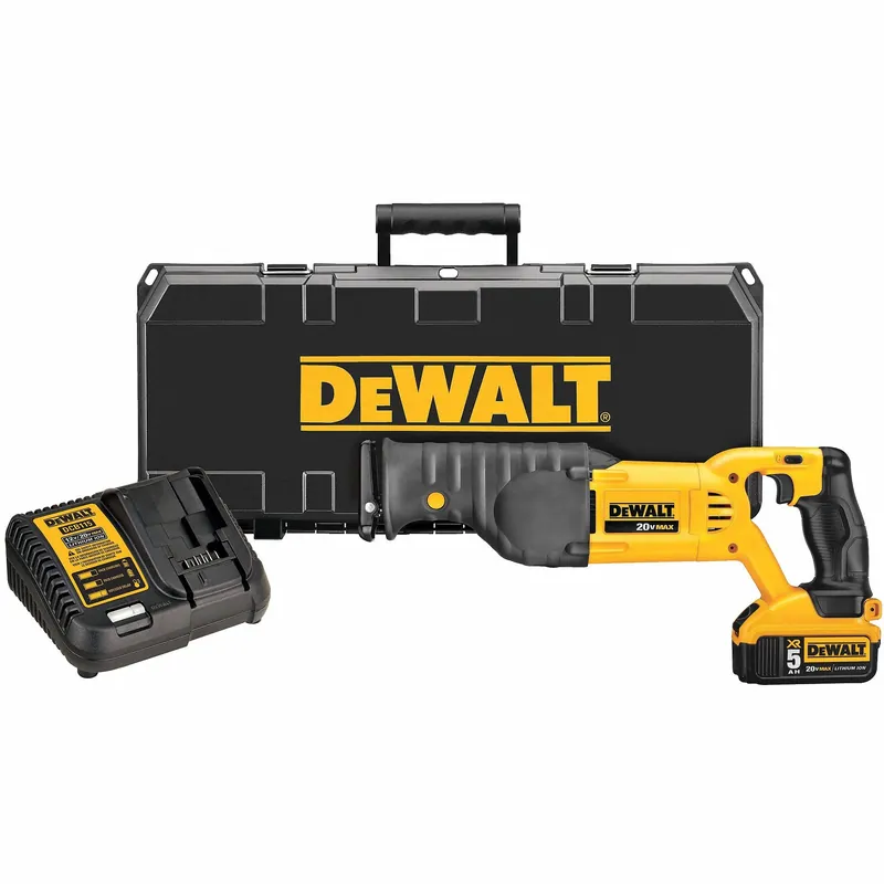 Dewalt DCS380P1 Reciprocating Saw Kit, 1 Battery, 1 Charger, 1 1/8 in Stroke Lg, Orbital, Brushed, 20V MAX