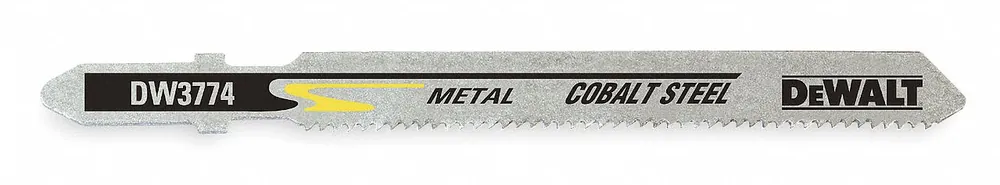 Dewalt DW3774-5 Jigsaw Blade, 18 TPI, 3 in Blade Lg, Bi-Metal, Rigid for Straight Cuts Cutting Edge, 5 PK