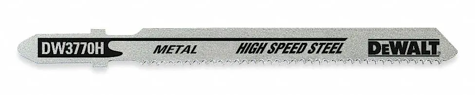 Dewalt DW3762H Jigsaw Blade, 10 TPI, 4 in T-Shank, Laminate Down Cutting Wood, 5 PK