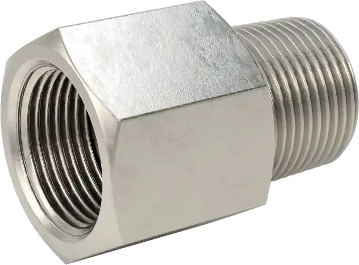 McMaster 4092K54 Precision Extreme-Pressure 316 Stainless Steel Fitting, Straight Adapter, 3/4 BSPP Female × 3/4 NPT Male