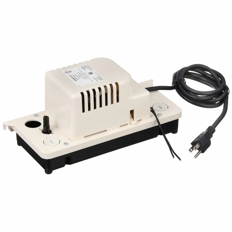 Little Giant 554201101 Condensate Removal Pump, 115V AC, 7/16 gal Tank, 1/16 hp, 1.33 gpm, 20 ft Max Head