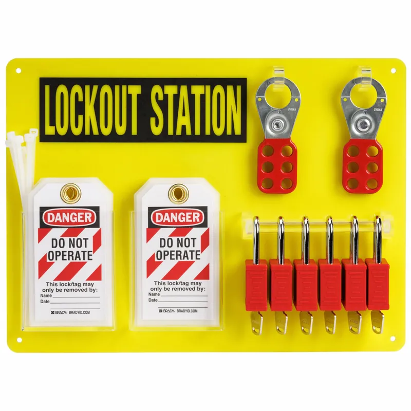 Brady 153679 Lockout Station 29 Components Included, Lockout Board, Keyed Different Padlocks