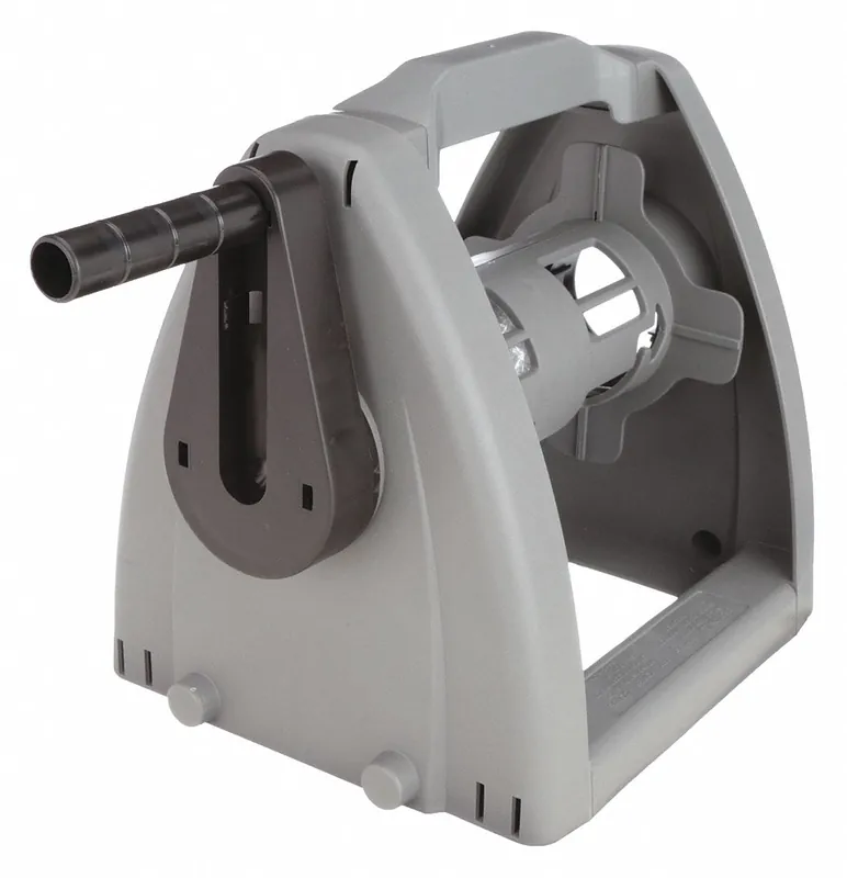 Approved Vendor KV6YF66 Cord Storage Reel, Capacity 150 ft of Cord/Rope/Air Hose, Wall Mount, Gray