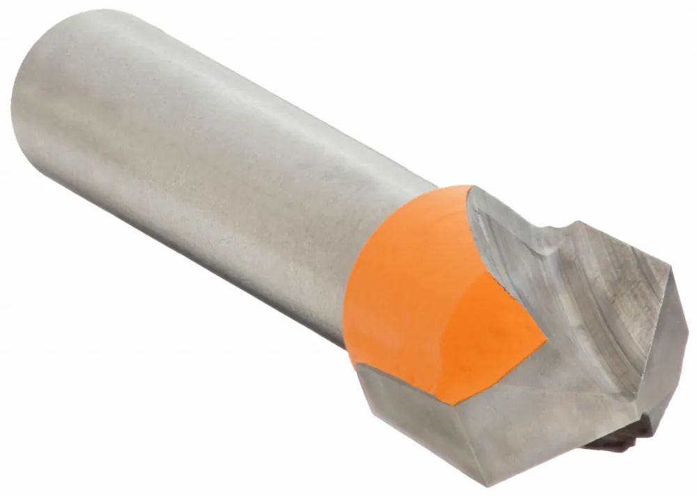 CMT 815.095.11 V-Groove Cut Profile Router Bit, Fractional Inch, Carbide Tipped, 3/8 in Cutter Dia, 2 Flutes
