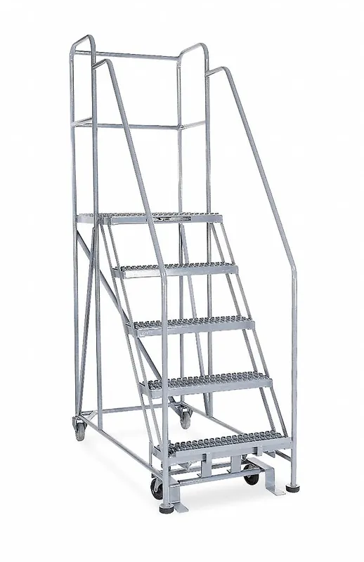 Cotterman 5WP2436RA3B4B8AC1P6 Mobile Work Platform, 4.2 ft Platform Ht - Max, 24 in x 36 in, Steel, 800 lb Load Capacity, 5 Steps