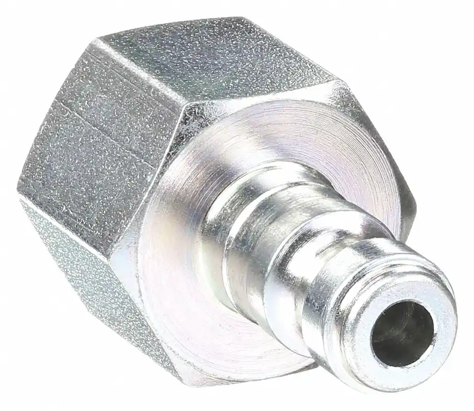 Dixon J3F3 Tru-Flate Automotive Quick Connect Plug, 3/8 in Body, 3/8 in FNPT, Zinc Plated Steel, 500 psi
