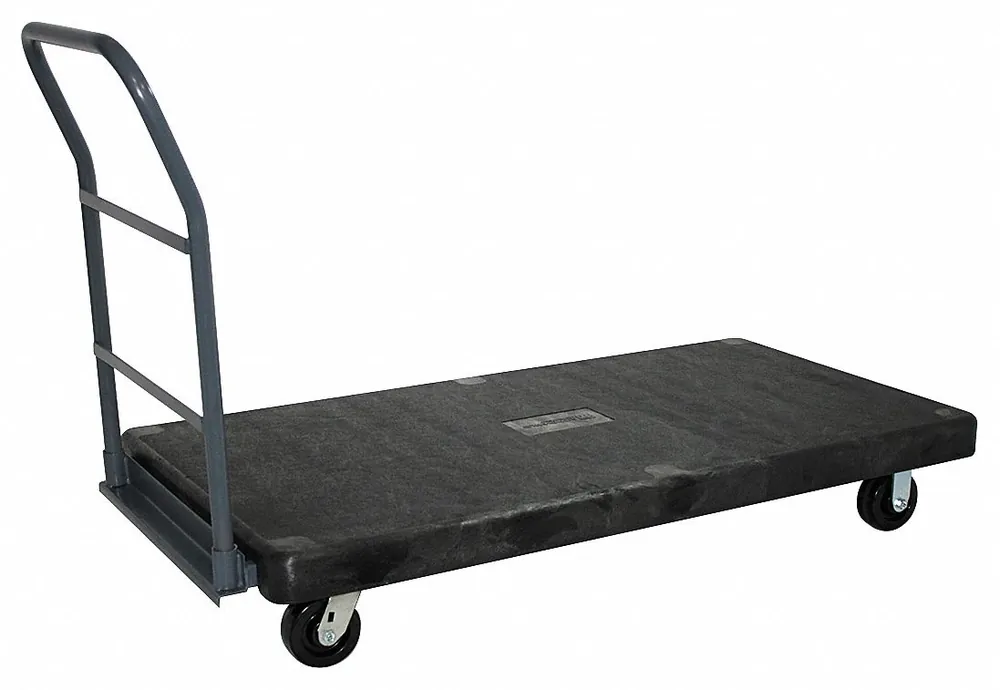 Jamco NF248P700GP Platform Truck, 2,500 lb, 53 in L x 25 in W x 40 in H Overall Dim., Gray, Plastic