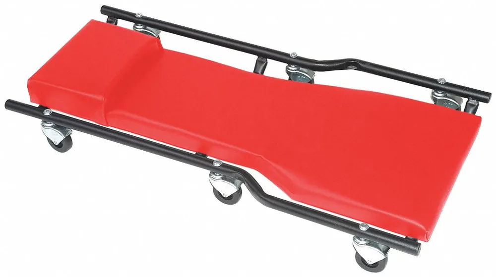 Whiteside MTL40RT Mechanic‘s Creeper, Standard Duty, 570 lb Capacity, 40 in L x 20-1/2 in W x 4-1/4 in H, Steel, 6 Casters