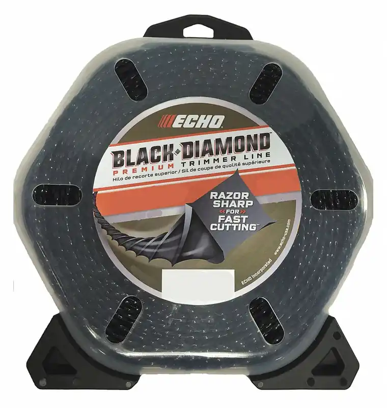 Echo 330095071 String Trimmer Line, Nylon, 0.095 in Dia, 253 ft Overall Lg, Twisted, Black