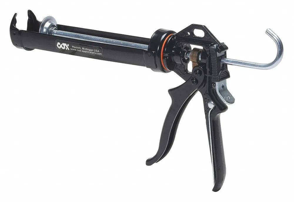 Cox 41004-XT Caulk Gun, Cartridge, 10 oz For Container Size, 18 1, Revolving Half Barrel Frame, Smooth Rod