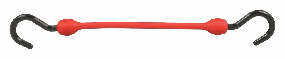 The Better Bungee BBC12NR Bungee Cord, J-Hook, 2 1/4 in Hook Lg, Polyurethane, 12 in Lg, Red