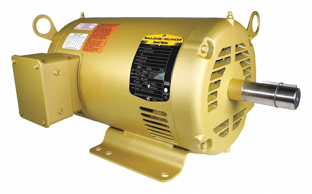 Baldor EM3218TA General Purpose Motor, 5 HP, 208-230/460V AC, Open Drip Proof, Rigid Base Mount, 1750 rpm, 184T Frame, Auto Thermal Protection