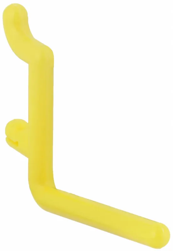 Functionaire 25-FH3-2 Single Rod Pegboard Hook, 1/4 in Peg Hole, For 1 in Pegboard Hole Spacing, Yellow, Straight-End, 25 PK