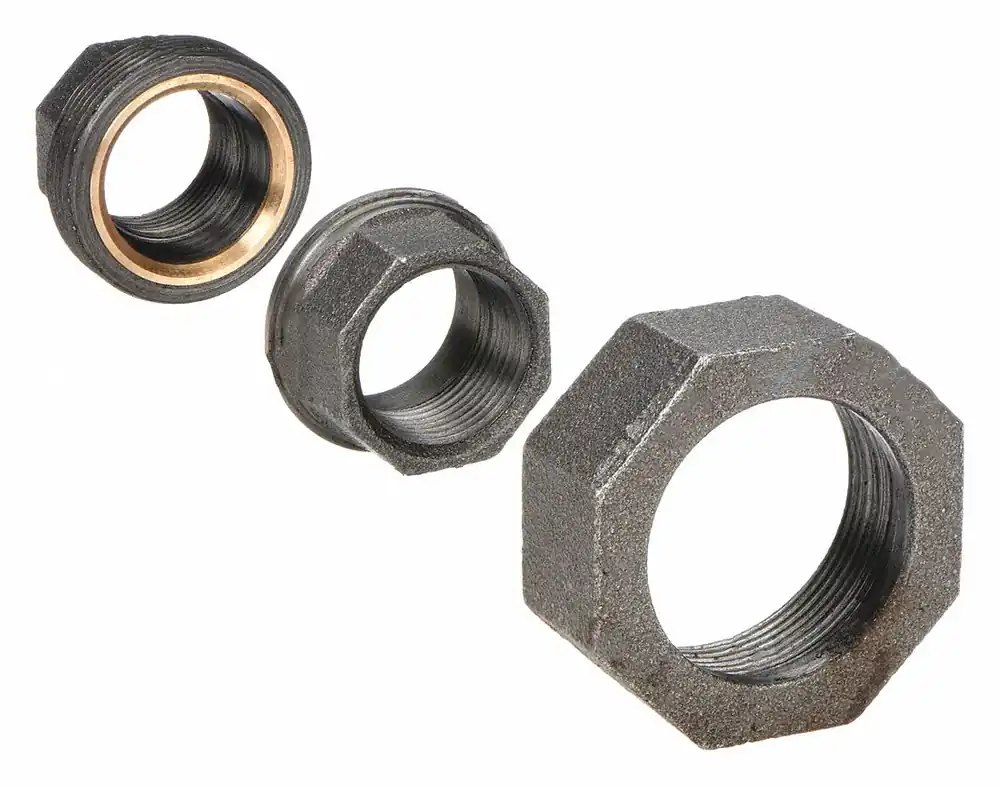 Anvil 0312822703 Metal Pipe Union Straight, 1 in x 1 in, Female NPT x Female NPT, Class 300, 2000 psi @ 150° F, Malleable Iron, Black