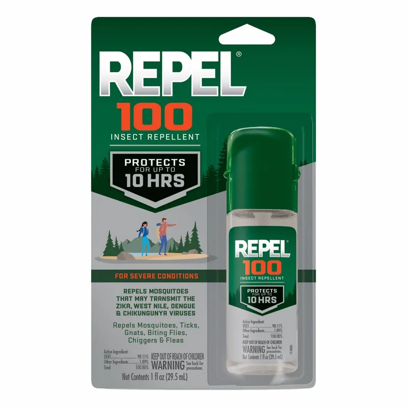 Repel HG-402000 100 Insect Repellent Liquid Spray, 98.11% DEET, 1 oz Bottle, Ready to Use