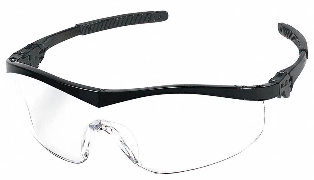 MCR Safety ST110AF Safety Glasses, Clear Lens, Half-Frame, Black Frame, ST1 Series