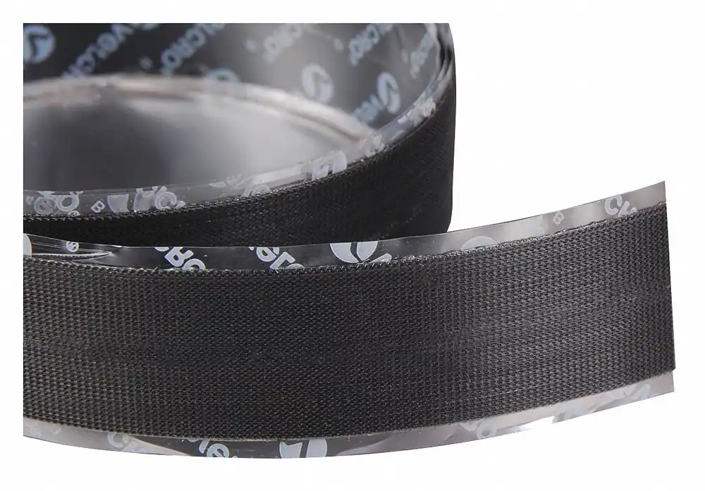 Velcro Brand 152880 Hook-and-Loop Fastener, Roll, Hook, 1 in W x 75 ft, Black, Rubber Adhesive