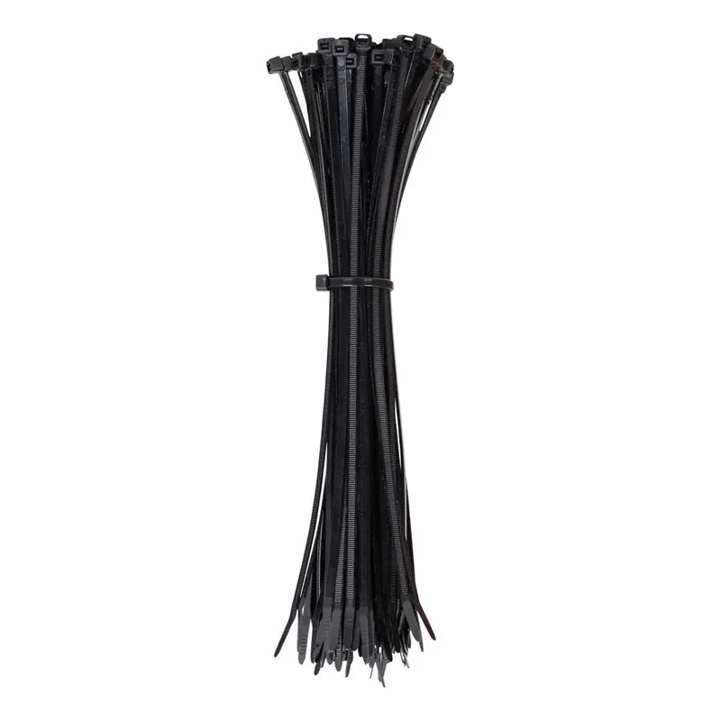 Klein Tools 450-210 Cable Ties, 11-1/2 in L, 2-3/4 in Max Bundle Dia., 50 lb, Black, Nylon, Self-Locking, UV Resistant