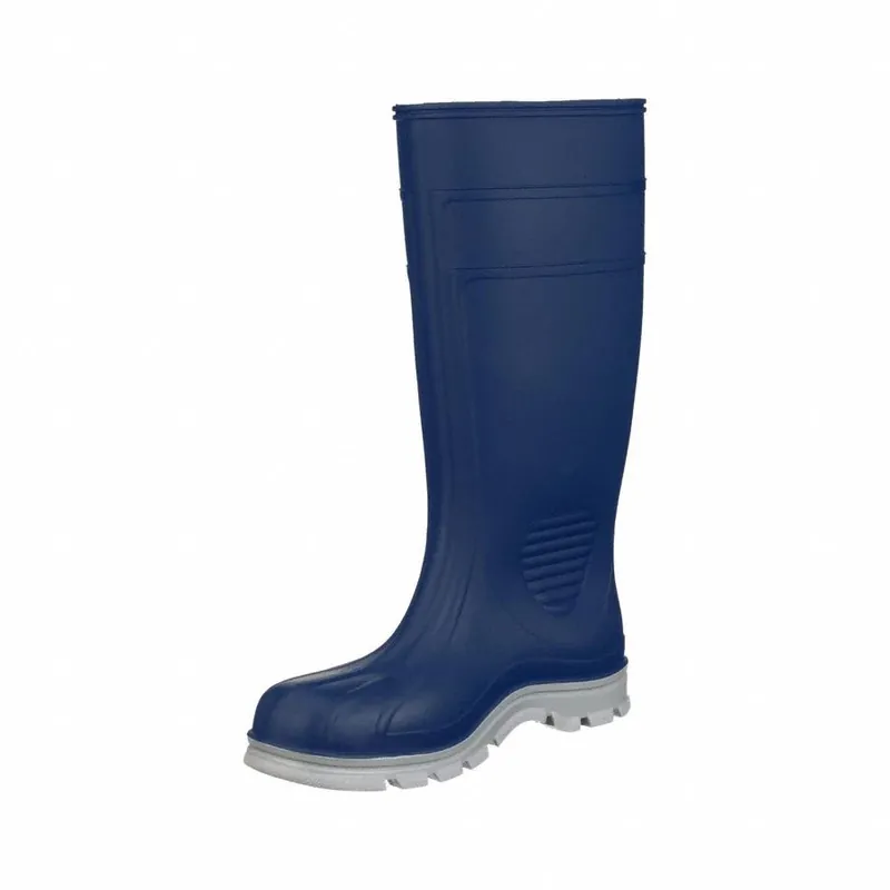Heartland Footwear KV445L27 Line Tuff Tall Rubber Boot, Steel Toe, 15 in Knee Height, Blue, PVC, Men‘s Size 5 M