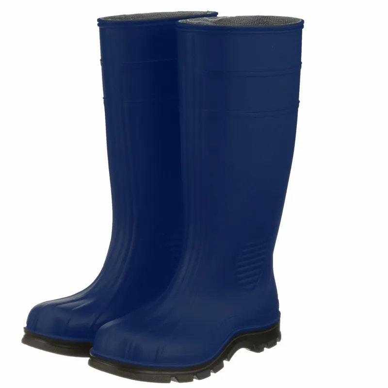 Heartland Footwear KV445L43 Line Tuff Tall Rubber Boot, Plain Toe, 15 in Knee Height, Blue, PVC, Men‘s Size 9 M