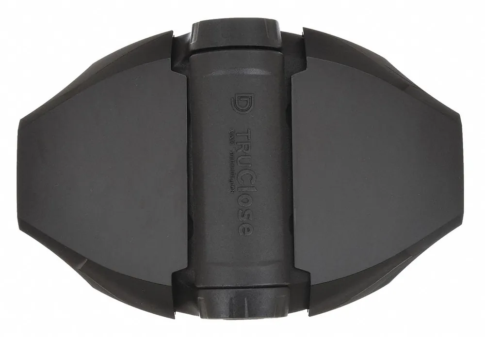 TruClose TCA3S3BT Adjustable Spring Gate Hinge for Plastic/Wood, 3-3/4 in Leaf Ht, Black Matte, 66 lb, 1 PR