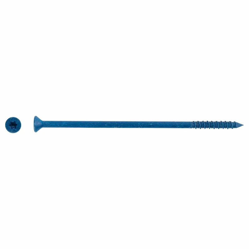 Tapcon 3203407V2 Concrete Anchor Screw, 1/4 in Dia x 6 in L, Flat Head Torx, Steel Blue Climaseal, 100 PK