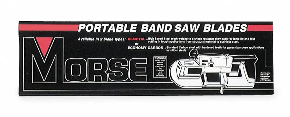 Morse ZWEP4418WGR Portable Band Saw Blade, 44-7/8 in L, 18 TPI, Bi-Metal, 1/2 in W x 0.020 in T, Stainless Steel Cut, 3 PK