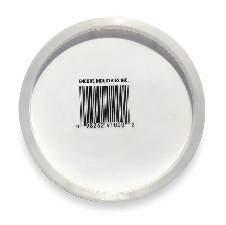 Encore Plastics 1045584 Paint Mix & Measure Container Lid, 1 qt, 4-5/8 in Dia x 3/8 in H, Clear/Natural LLDPE, 25 PK