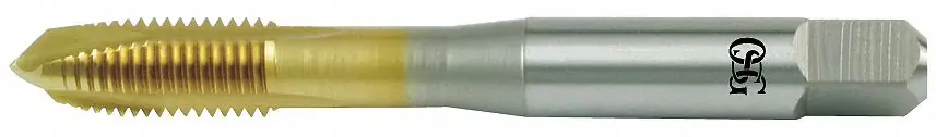 OSG 1101517605 Spiral Point Tap, 5/8"-11 UNC, H3, 2B-3B, 4-Flute Plug Chamfer, Cobalt TiN-Coated, 3-13/16 in OAL, Right Hand, for Steel/Stainless