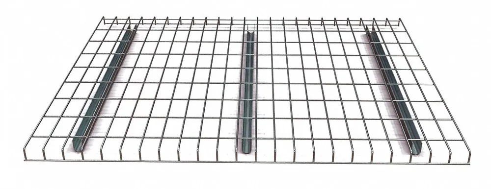 Husky Rack & Wire 4852A3 Pallet Rack Decking, 52 in x 48 in x 1-1/2 in, Waterfall Edge, 6 ga Galvanized Steel Wire, 2,100 lb Cap, Silver, Standard Style