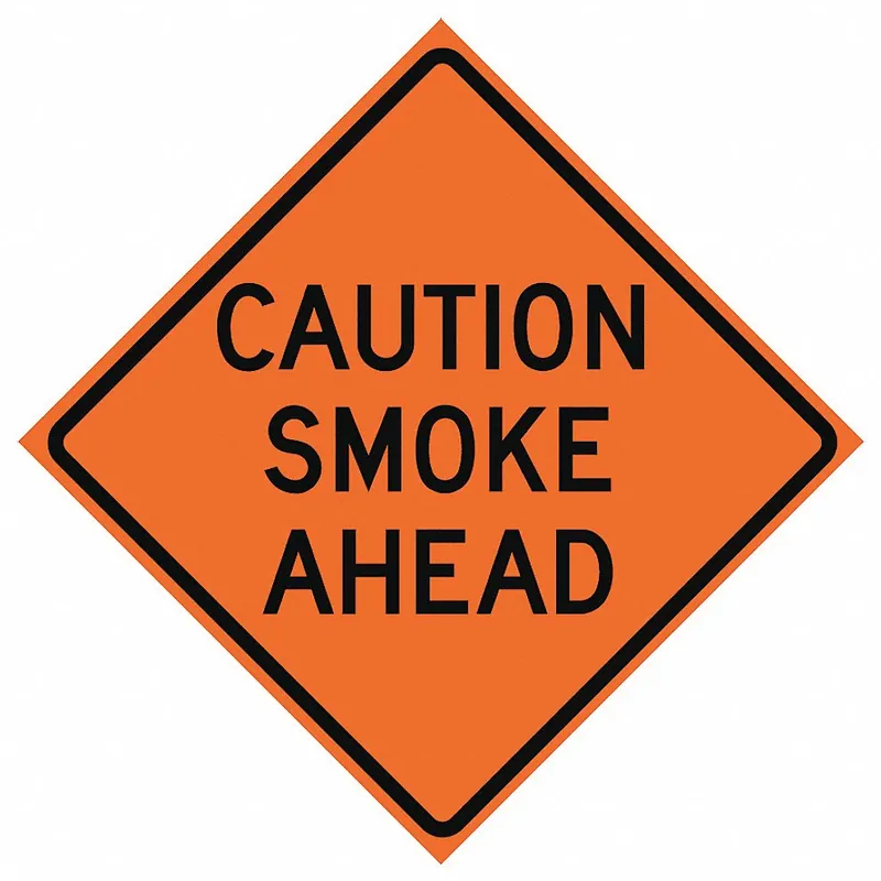 Eastern Metal Signs and Safety 669-C/48-MO-CSA Roll Up Traffic Sign, 48 in x 48 in Nominal Sign Size, Polyester/PVC, 0.015 in, Not Retroreflective