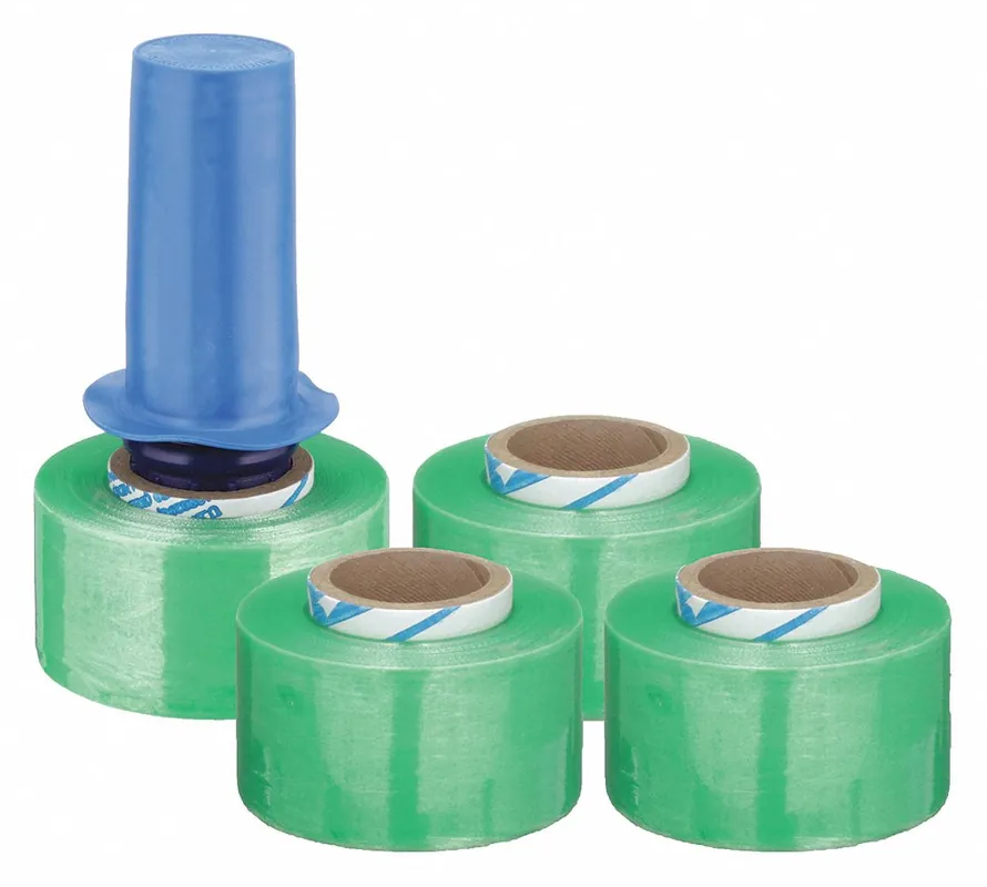 Goodwrappers KV15A863 Stretch Wrap, 60 ga Gauge, 3 in Overall Wd, 1,000 ft Overall Lg, Light Green, 4 PK