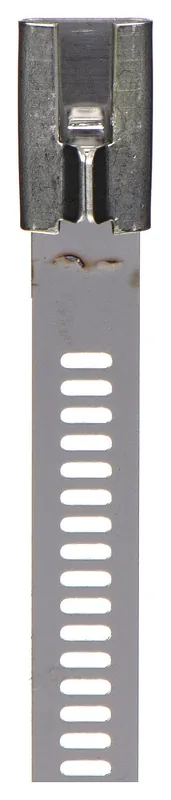 Ty-Rap TYS12-280-10 Cable Tie, 12 in Nominal Lg, 4 in Nominal Max. Bundle Dia., 0.29 in Wd, Silver, 10 PK