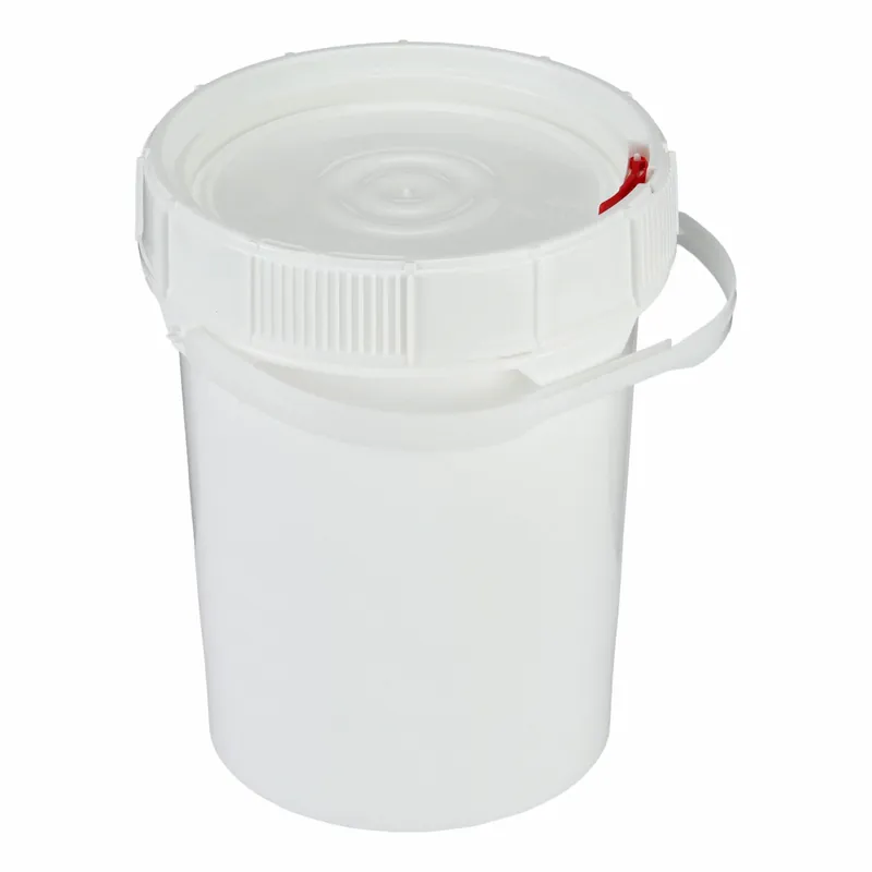 Approved Vendor MNG8005-WL Storage Pail, 5 gal, Open Head, Plastic, White, 11 1/4 in Dia, 16 in Overall Ht, Lid Included