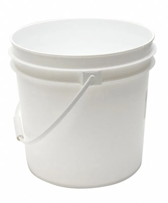 Approved Vendor ROP2120-WP Storage Pail, 2 gal, Open Head, Plastic, 9 3/8 in, 9 1/2 in Overall Ht, Round, White
