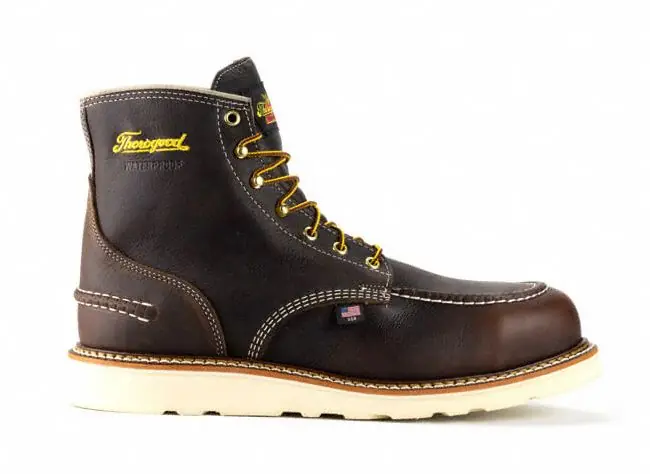 Thorogood Shoes 804-3600 D 080 6-Inch Work Boot, Men‘s, Size 8, D, Brown, Steel Toe Cap, Removable Insole