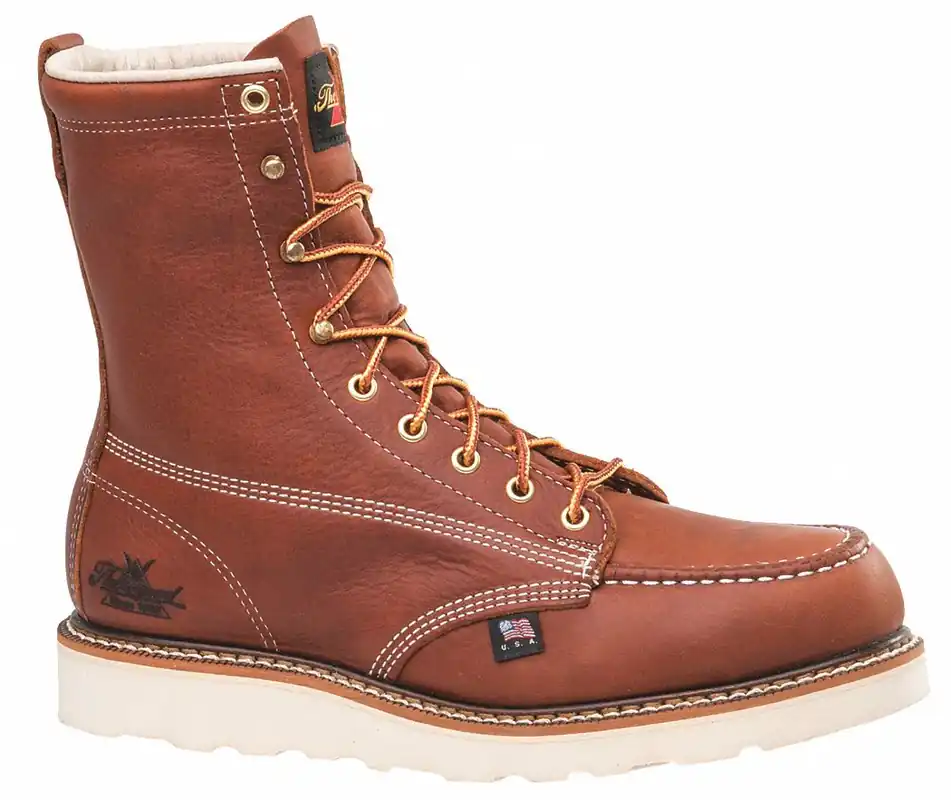 Thorogood Shoes 804-4208 Men‘s 8-Inch Work Boot, Size 11 EE, Light Brown, Steel Toe