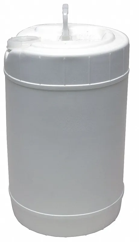 Approved Vendor GTH6R-SC-W 6 gal Screw Top Storage Pail, Plastic, White, Round