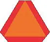 Rockford SMV-D3-AA Reflector, Triangle, Orange/Red, 13-3/4 in, Vinyl, Adhesive, Outdoor