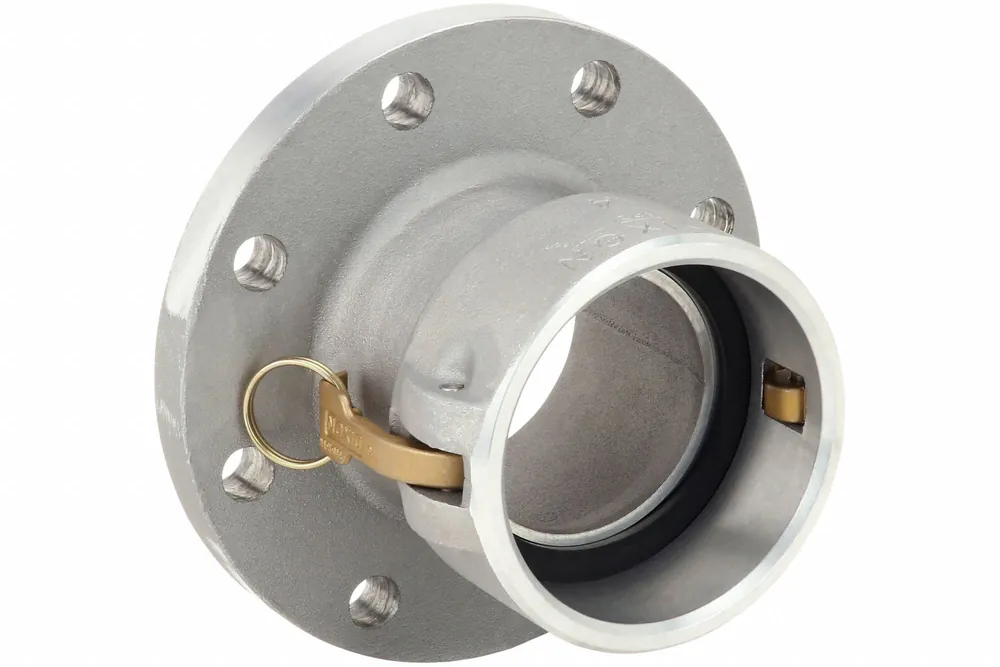 Dixon 400-DL-AL Cam and Groove Coupling, Type DL, 4 in, 100 psi, Aluminum, Flange, Nitrile